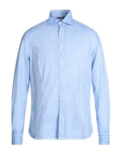 Ploumanac'h Man Shirt Sky Blue Size 16 Cotton