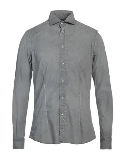 Ploumanac'h Man Shirt Taupe Size 15 ½ Cotton, Elastane In Grey