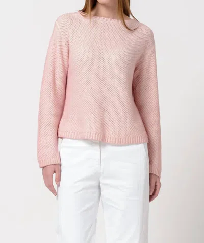 Ploumanac'h Patty Soffio Art Cashmere Crumble Crew Neck Sweater In Ballet In Pink