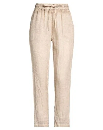 Ploumanac'h Woman Pants Beige Size L Linen In Brown