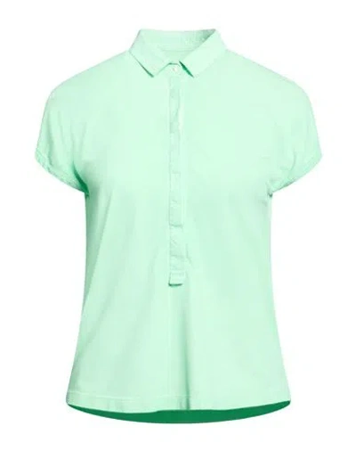 Ploumanac'h Woman Polo Shirt Light Green Size Xs Viscose, Polyamide, Elastane