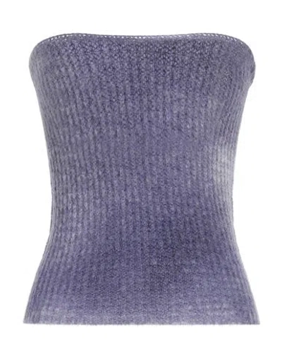 Ploumanac'h Woman Top Purple Size Onesize Alpaca Wool, Recycled Polyamide, Wool, Polyamide In Blue