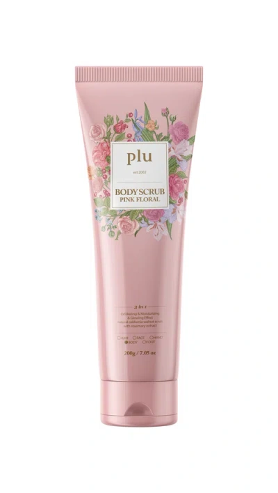 Plu Body Scrub Pink Floral In Transparent