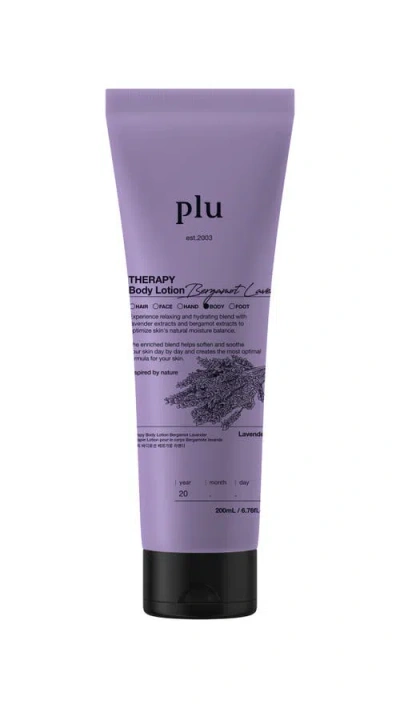Plu Therapy Body Lotion Bergamot Lavender In Transparent