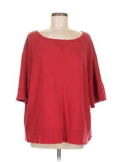 Pre-owned Plush & Lush Poncho In Red
