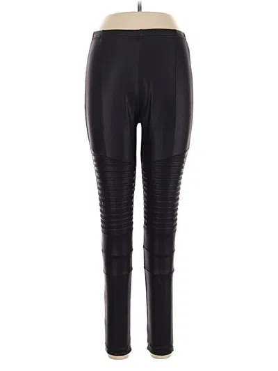 Pre-owned Plush Leggings In Black
