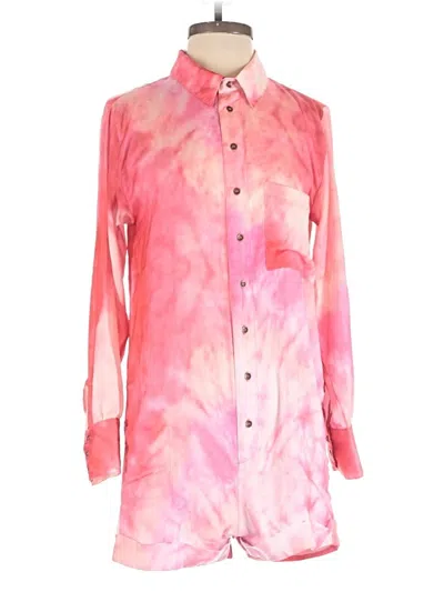 Pre-owned Plush Romper In Pink