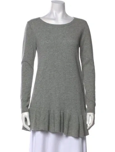 Pre-owned Ply Cashmere Cashmere Bateau Neckline Sweater In Gray