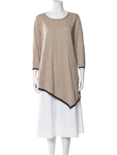 Pre-owned Ply Cashmere Cashmere Crew Neck Sweater In Gray
