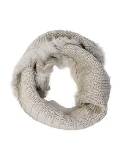 Pre-owned Ply Cashmere Cashmere Infinity Scarf In Gray