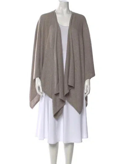 Pre-owned Ply Cashmere Cashmere Open Front Sweater In Gray