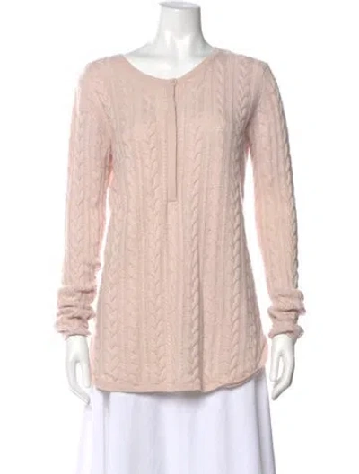 Pre-owned Ply Cashmere Cashmere Scoop Neck Sweater In Pink