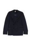 P.m.d.s Double-breasted Blazer In Black
