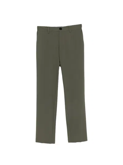 P.m.d.s Elasticated-waistband Tailored Trousers In Green