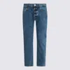 P.M.D.S PMDS BLUE COTTON DENIM JEANS