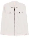 P.m.d.s Pmds Light Beige Shirt With Two-way Zip In Multi