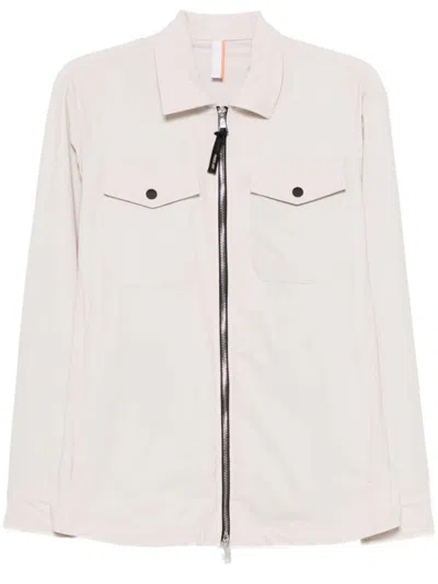 P.m.d.s Pmds Light Beige Shirt With Two-way Zip In Neutral