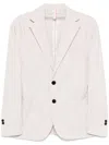 P.m.d.s Light Grey Louis Blazer In Transparent