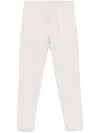 P.m.d.s Off White Elasticated Drawstring Trouser In Black
