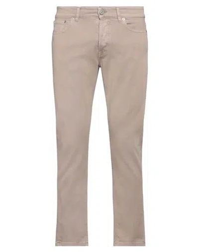Pmds Premium Mood Denim Superior Man Pants Beige Size 33 Cotton, Elastane In Brown