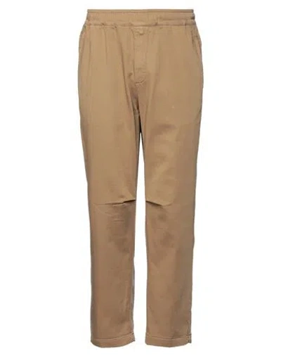 Pmds Premium Mood Denim Superior Man Pants Camel Size 33 Cotton, Elastane In Beige