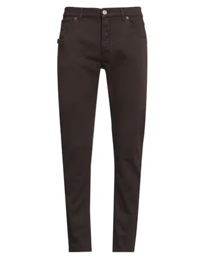 Pmds Premium Mood Denim Superior Man Pants Chocolate Brown Size 32 Cotton, Elastane