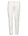 Pmds Premium Mood Denim Superior Man Pants Ivory Size 32 Cotton, Elastane In White