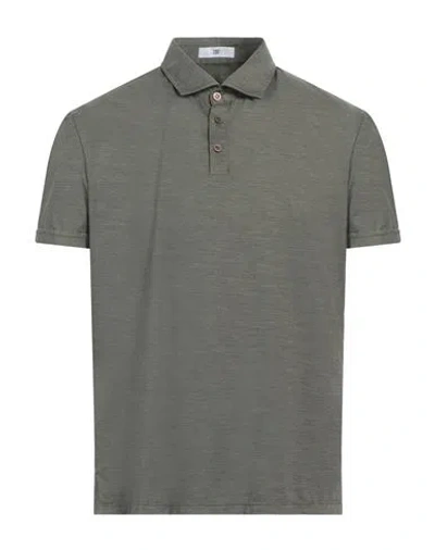 Pmds Premium Mood Denim Superior Man Polo Shirt Military Green Size L Polyamide, Polyester, Elastane In Gray
