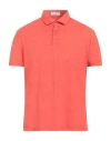 Pmds Premium Mood Denim Superior Man Polo Shirt Orange Size L Polyamide, Polyester, Elastane
