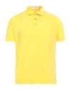 Pmds Premium Mood Denim Superior Man Polo Shirt Yellow Size L Polyamide, Polyester, Elastane