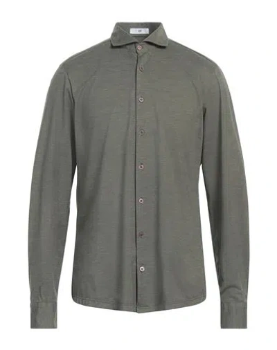 Pmds Premium Mood Denim Superior Man Shirt Military Green Size L Polyamide, Polyester, Elastane In Green