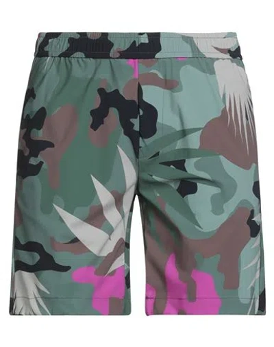Pmds Premium Mood Denim Superior Man Shorts & Bermuda Shorts Dark Green Size 33 Polyamide, Elastane In Multi