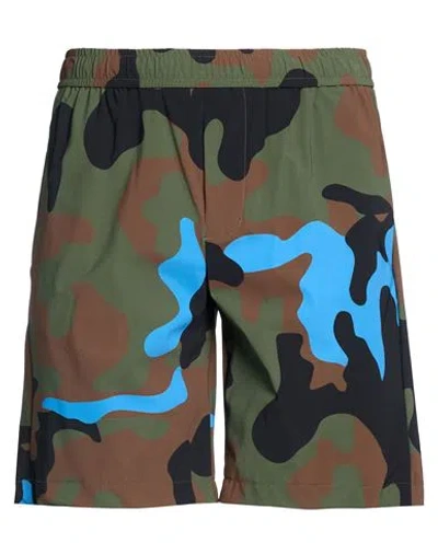 Pmds Premium Mood Denim Superior Man Shorts & Bermuda Shorts Military Green Size 33 Polyamide, Elast