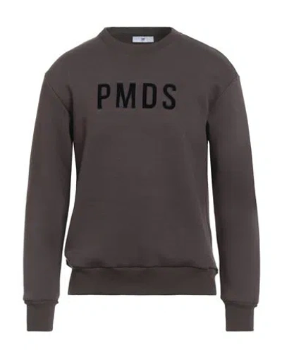Pmds Premium Mood Denim Superior Man Sweatshirt Dark Brown Size Xxl Cotton