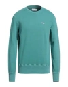 Pmds Premium Mood Denim Superior Man Sweatshirt Turquoise Size L Cotton In Blue