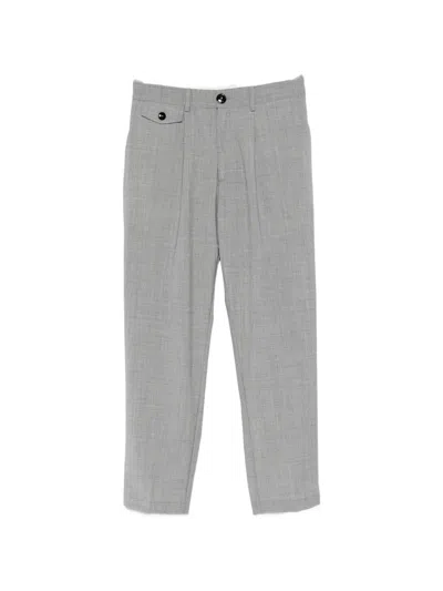 P.m.d.s Pressed-crease Flap-pocket Trousers In Gray