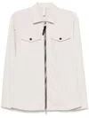 P.m.d.s Pmds Light Beige Shirt With Two-way Zip