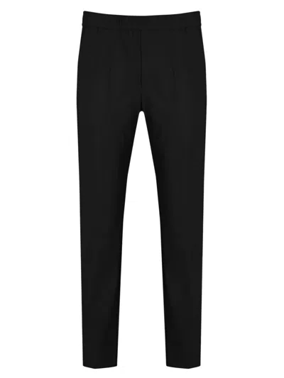 P.m.d.s Pmds Wool-blend Tapered Trousers In Black