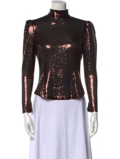 Pre-owned Pnina Tornai Mock Neck Long Sleeve Top