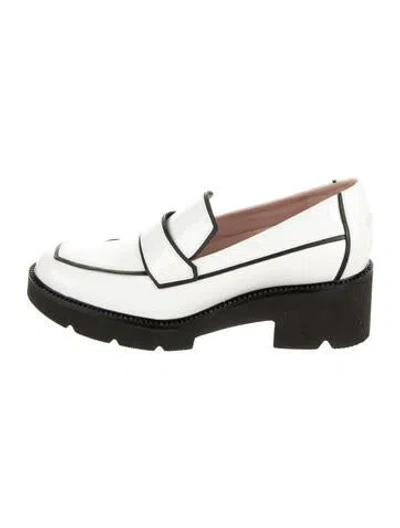 Pre-owned Pnina Tornai Patent Leather Loafers In White