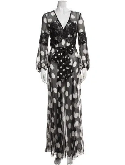 Pre-owned Pnina Tornai Printed Long Dress In Multi