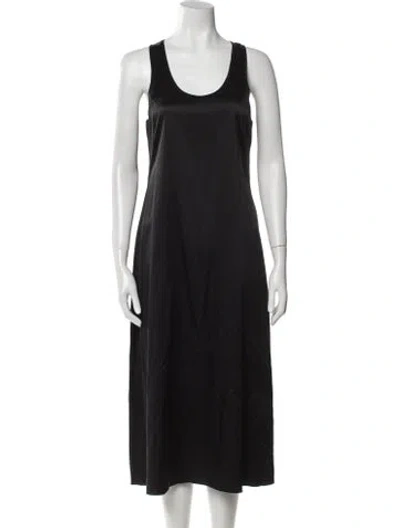 Pre-owned Pnina Tornai Scoop Neck Long Dress In Black