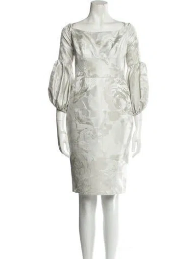 Pre-owned Pnina Tornai Scoop Neck Mini Dress In Gray