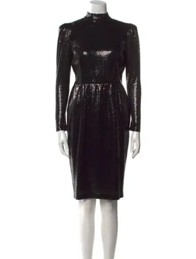 Pre-owned Pnina Tornai Sequin Knee-length Dress In Black