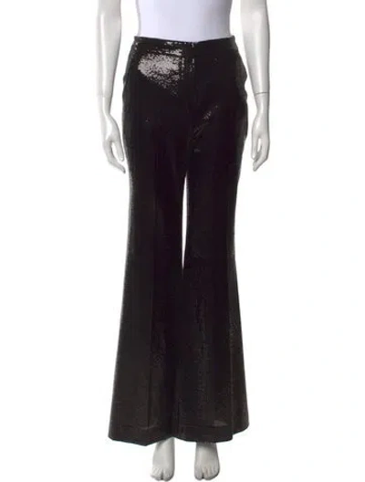 Pre-owned Pnina Tornai Sequin Wide Leg Pants In Black