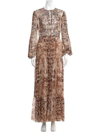 Pre-owned Pnina Tornai Silk Long Dress In Neutral