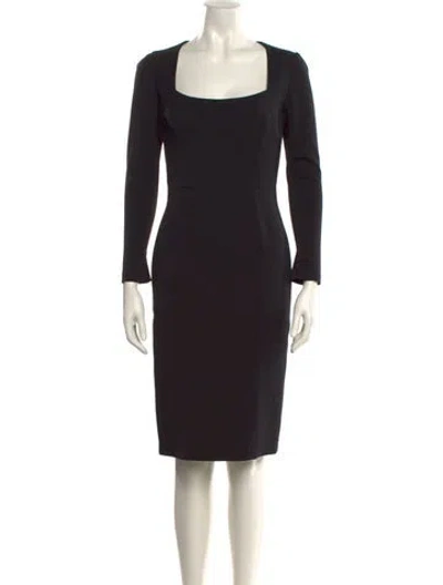 Pre-owned Pnina Tornai Square Neckline Knee-length Dress In Black