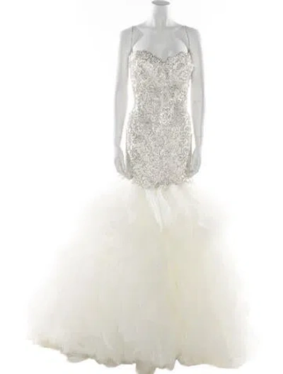 Pre-owned Pnina Tornai Strapless Long Dress In Neutral