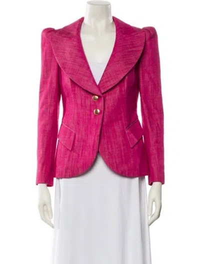 Pre-owned Pnina Tornai Striped Blazer In Pink
