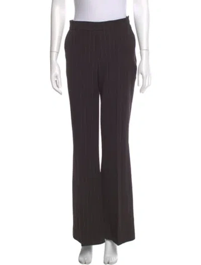 Pre-owned Pnina Tornai Striped Wide Leg Pants In Gray